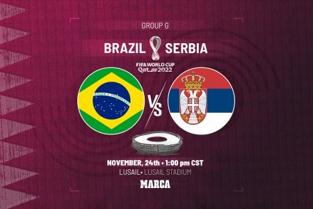 Copa del Mundo Qatar 2022, Brasil-Serbia en directo