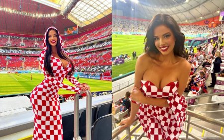 Los fanáticos volvieron a criticar a la modelo croata por vestimenta inapropiada y acciones irrespetuosas en la Copa del Mundo 2022.
